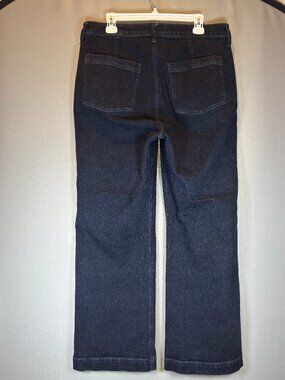 J. Crew Women’s 32 High Rise Wide Leg Trouser Jeans Dark Wash